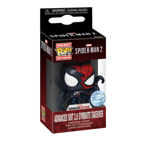 Spiderman 2 Advanced Suit 2.0 (Symbiote Takeover) Exclusive Pop! Keychain