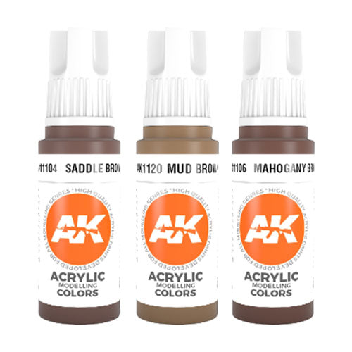 AK Interactive 3Gen Brown Acrylic Paint 17mL