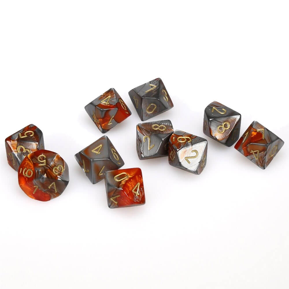 Chessex D10 Polyedral 10-Die Gemini Set