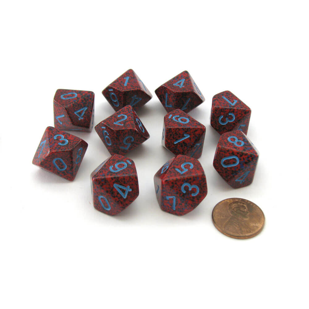 CHESSEX D10 Conjunto poliédrico de 10 mortos