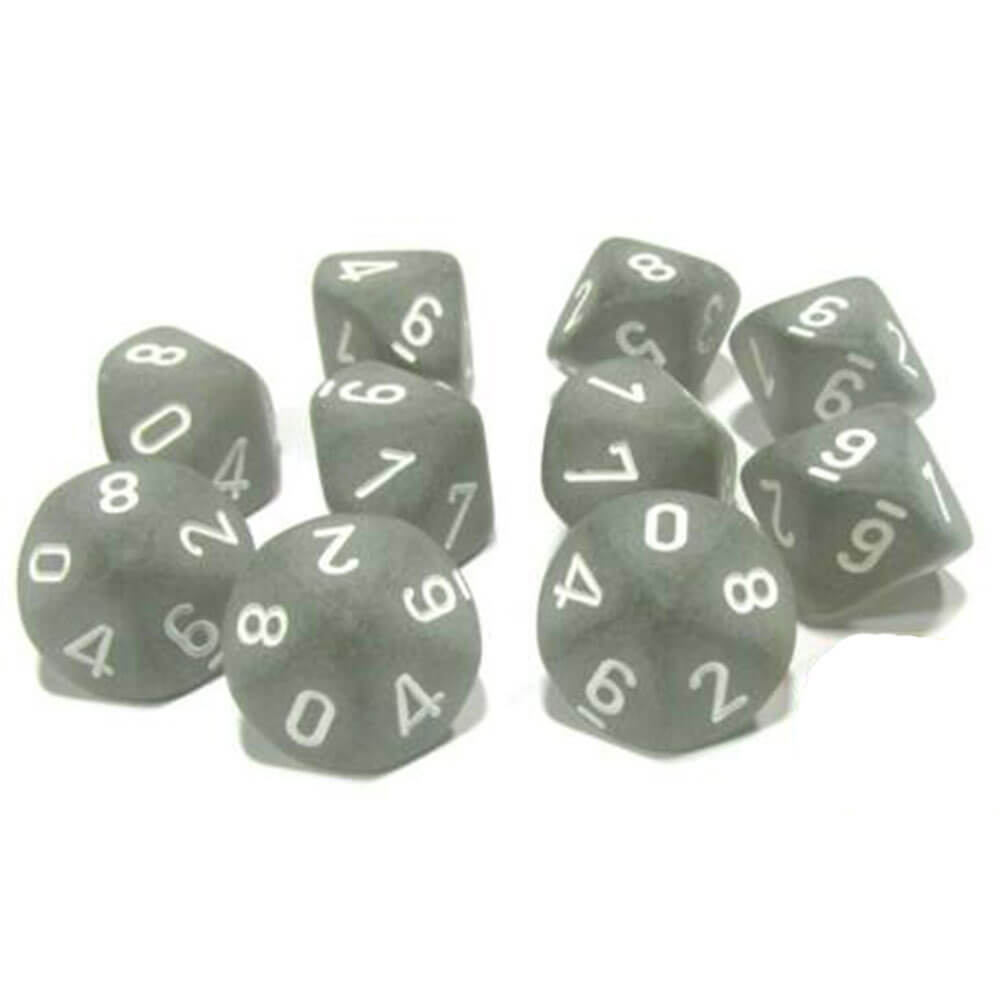 Chessex D10 Polyhedral 10-die Frosted Set