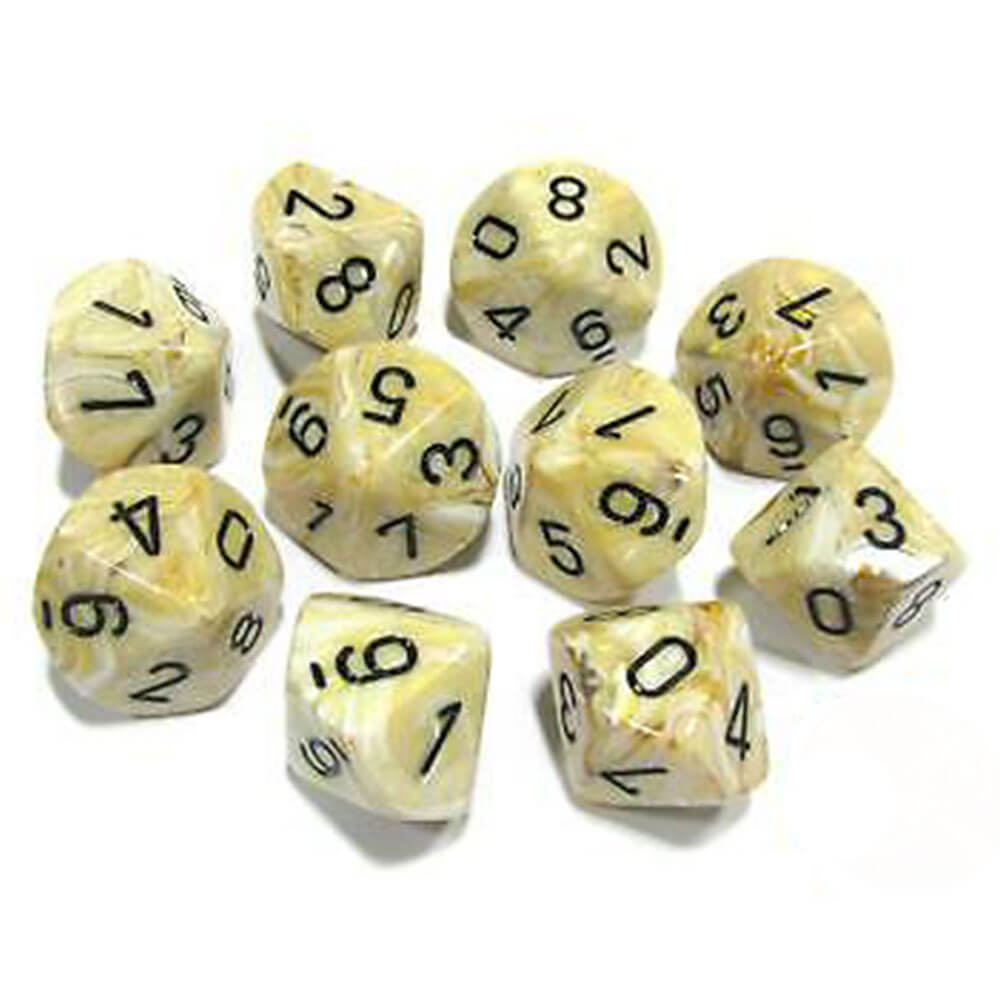 Chessex D10多面体10-Die Marbleセット