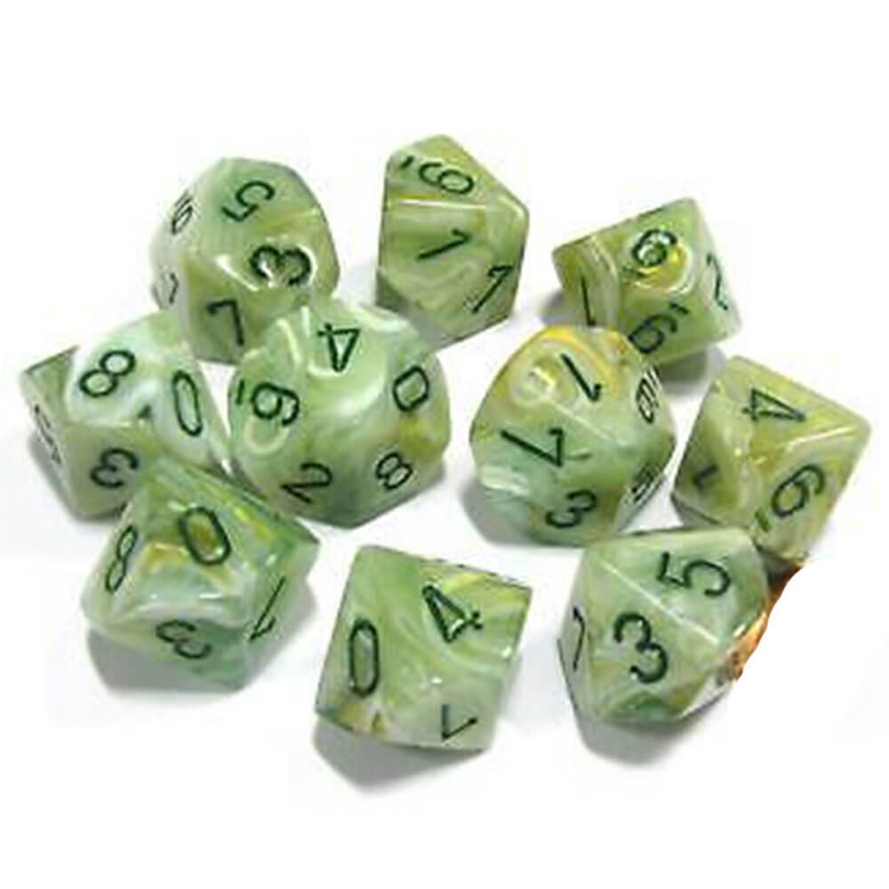 Chessex D10 Polyhedral 10-Die Marble Set