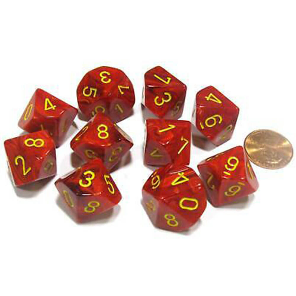 Set Vortex à 10 die Polyédrique de Chessex D10