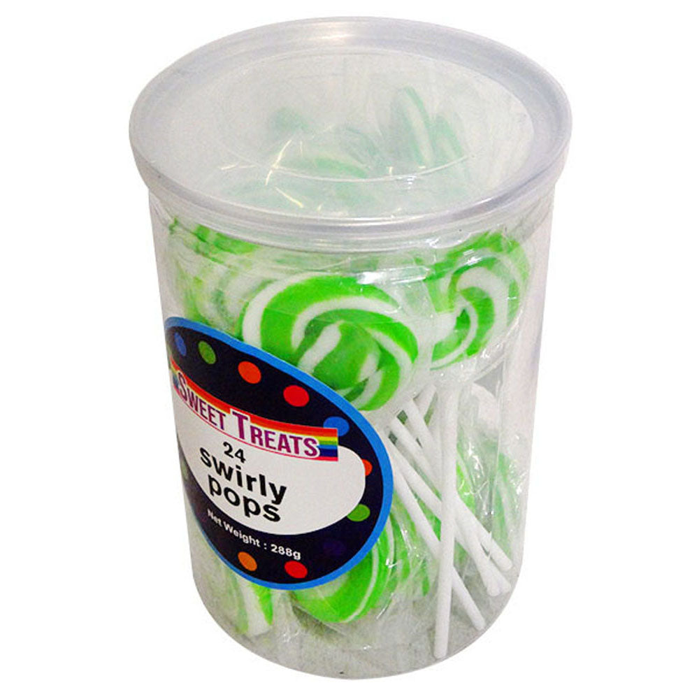 Zoete traktaties kleine swirly pops 4 cm (24x12g)