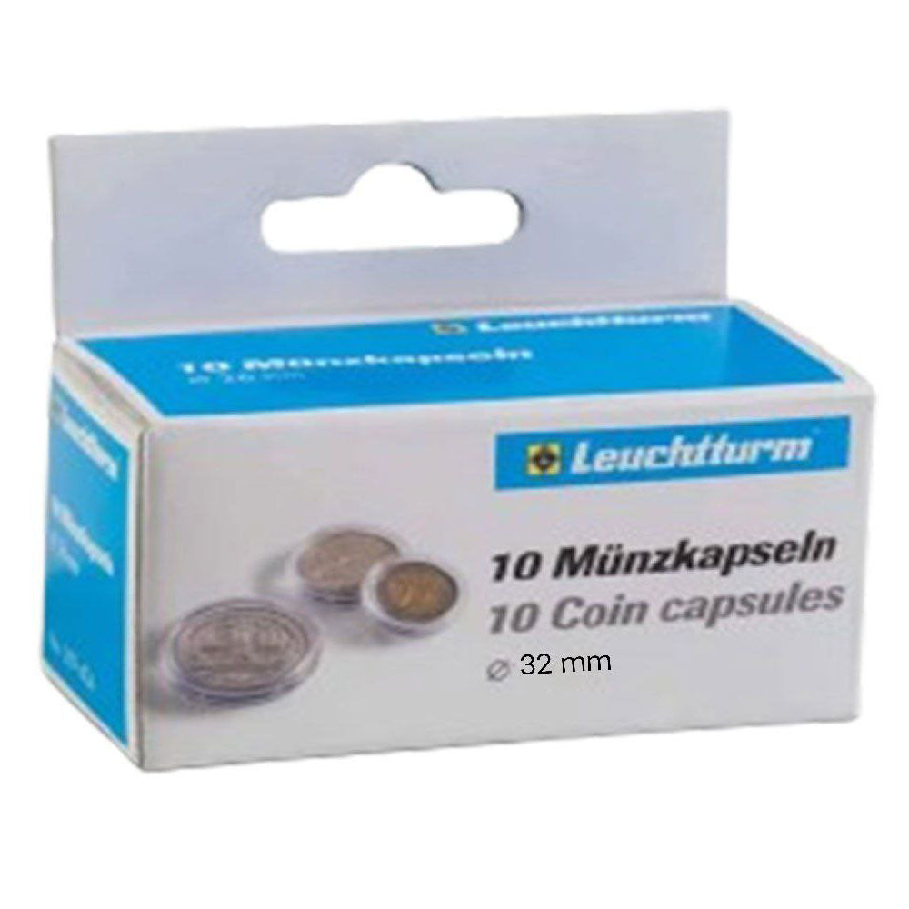 Leuchtturm møntkapsler 10pk (fra størrelse 30-39)