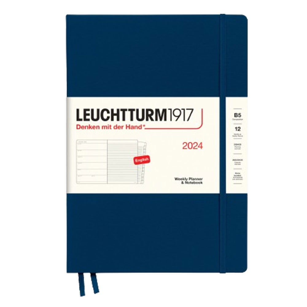 2024 B5 Weekly Planner & Notebook Compo m/ hefte