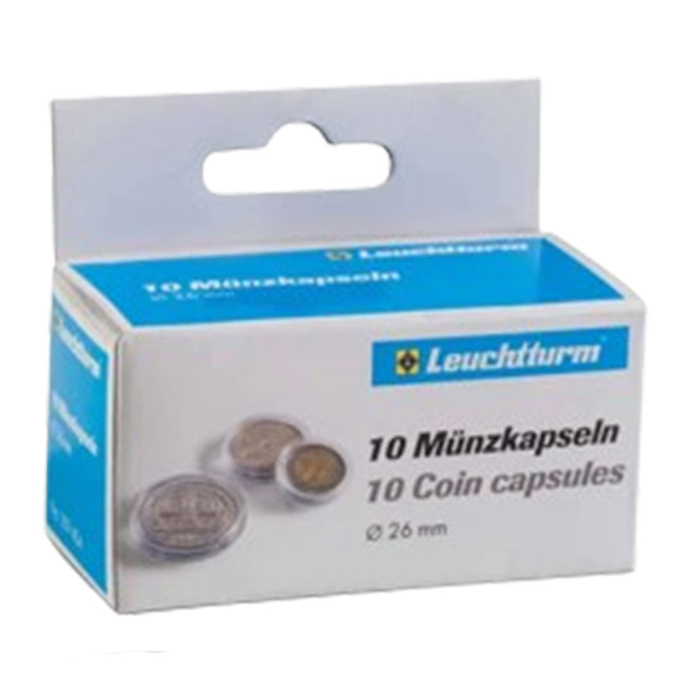 Münzkapseln von Leuchtturm 10pk (aus Größe 20-29)