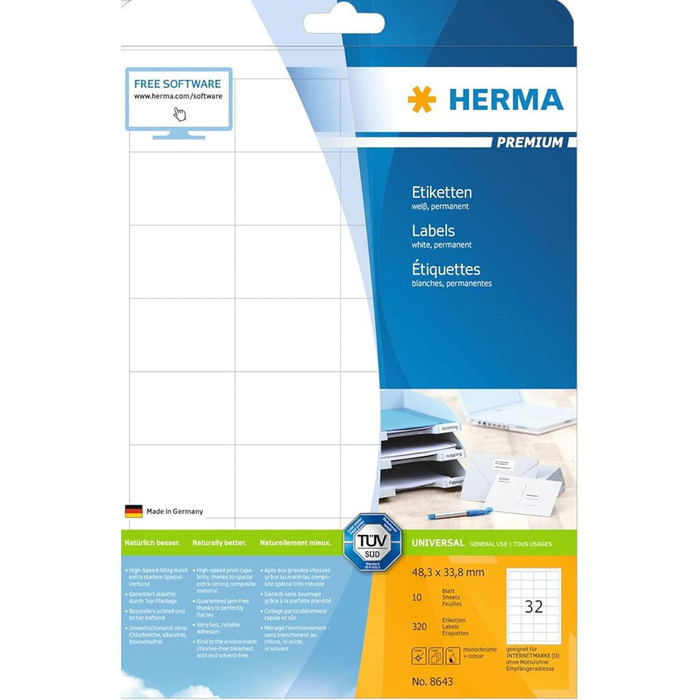 Herma Premium Labels A4 33,8mm 10 st