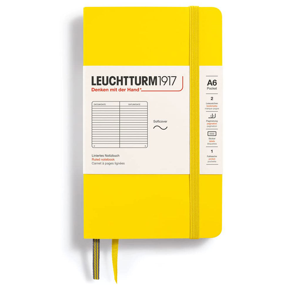 Leuchtturm softcover styrede notesbog A6