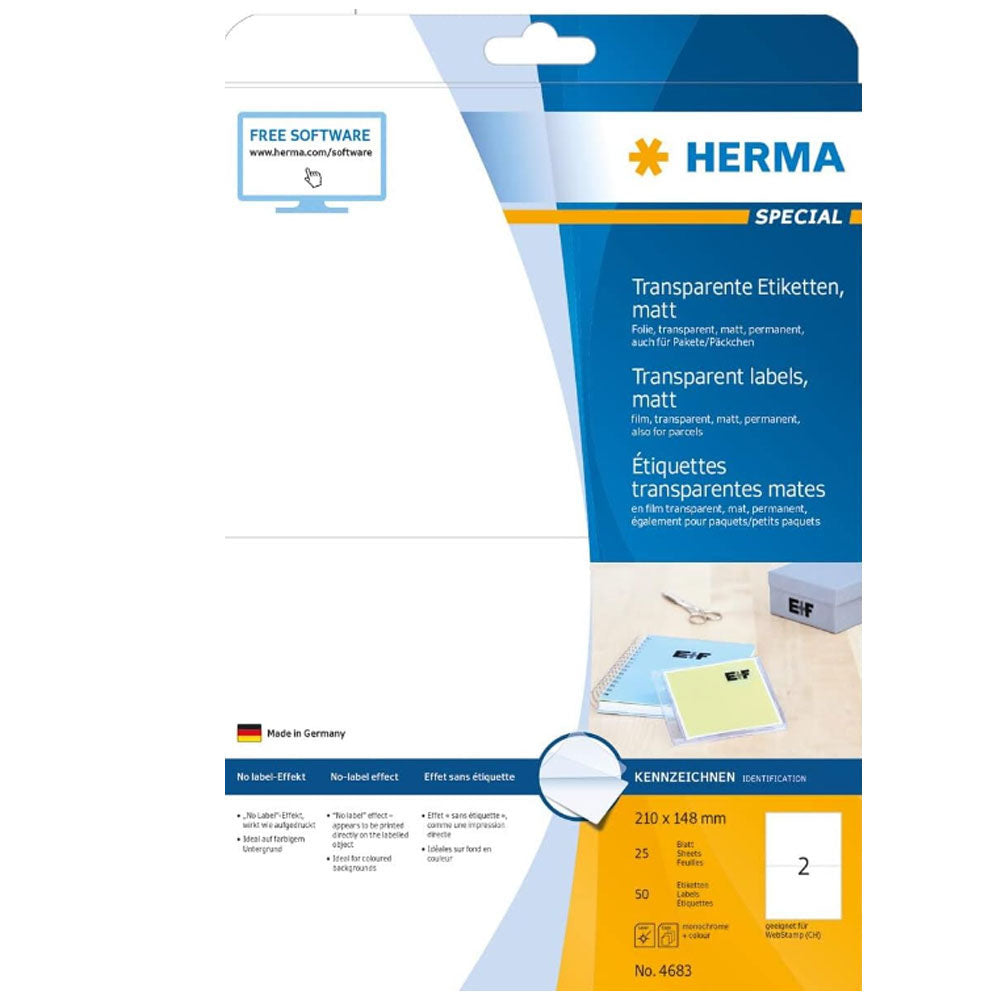 Herma Transparente Matte mærker A4 25pc