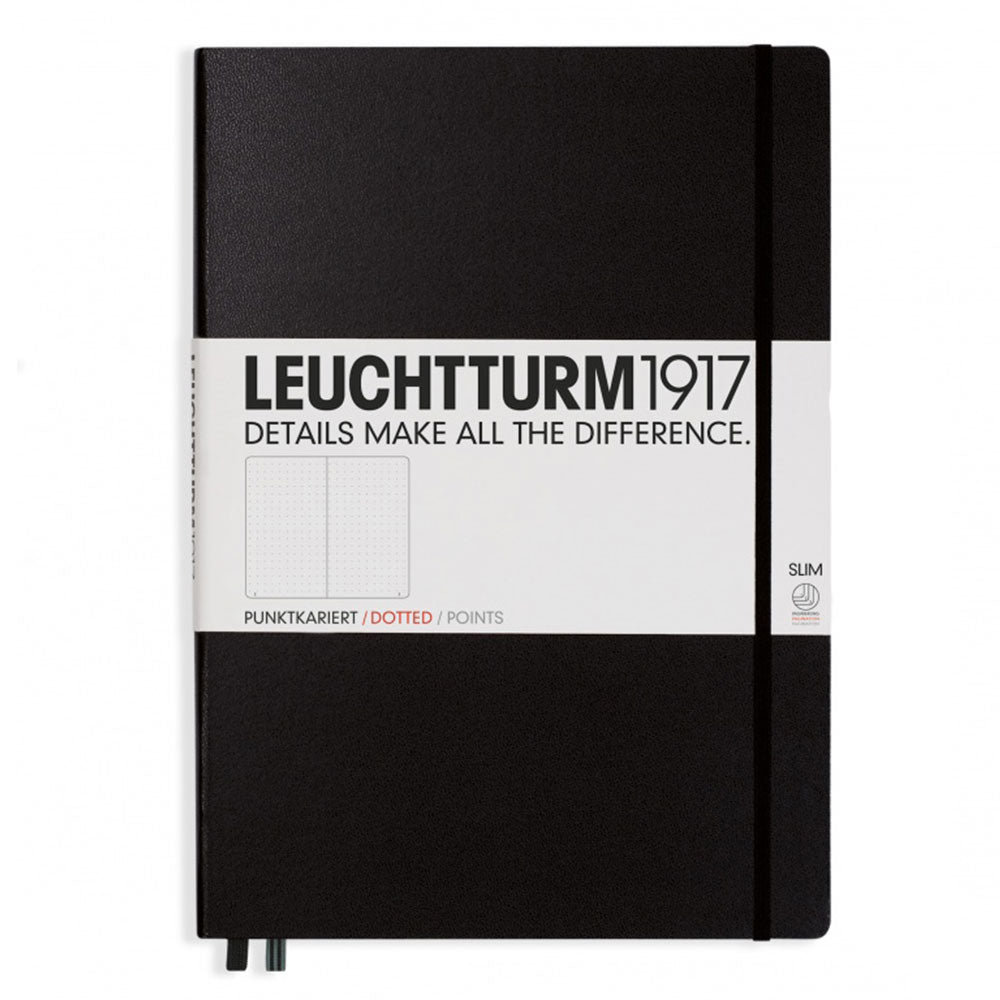 Leuchtturm HC Master Slim prikket notebook A4+