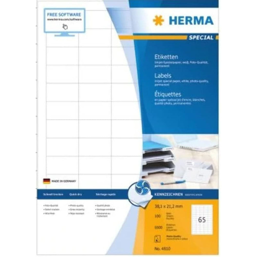 Herma inkjet mærker A4 100pc (hvid)