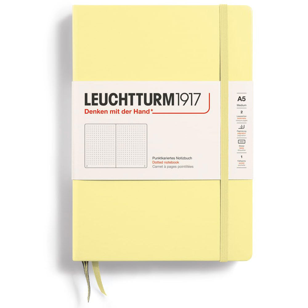 Leuchtturm w twardej okładce kropkowana notebook A5 (żółty)