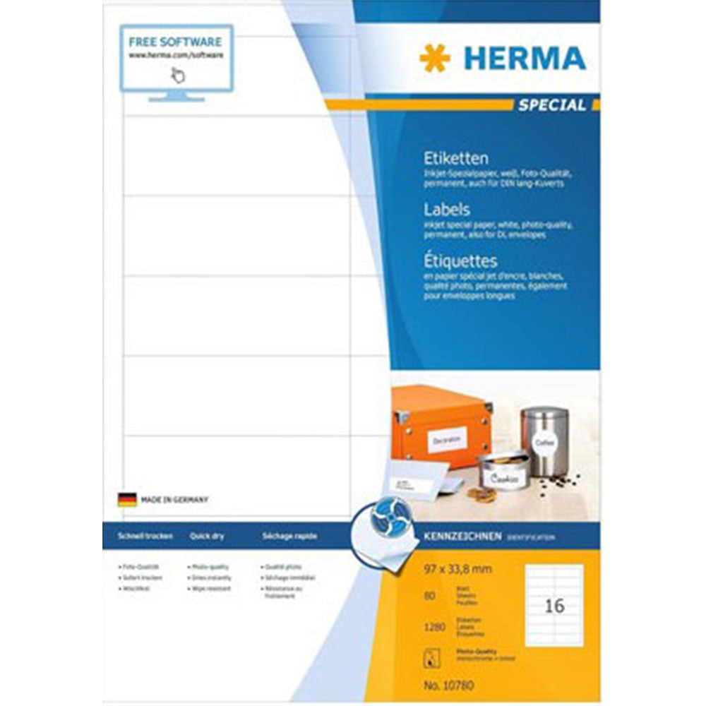 Herma Inkjet etiketter A4 80 st