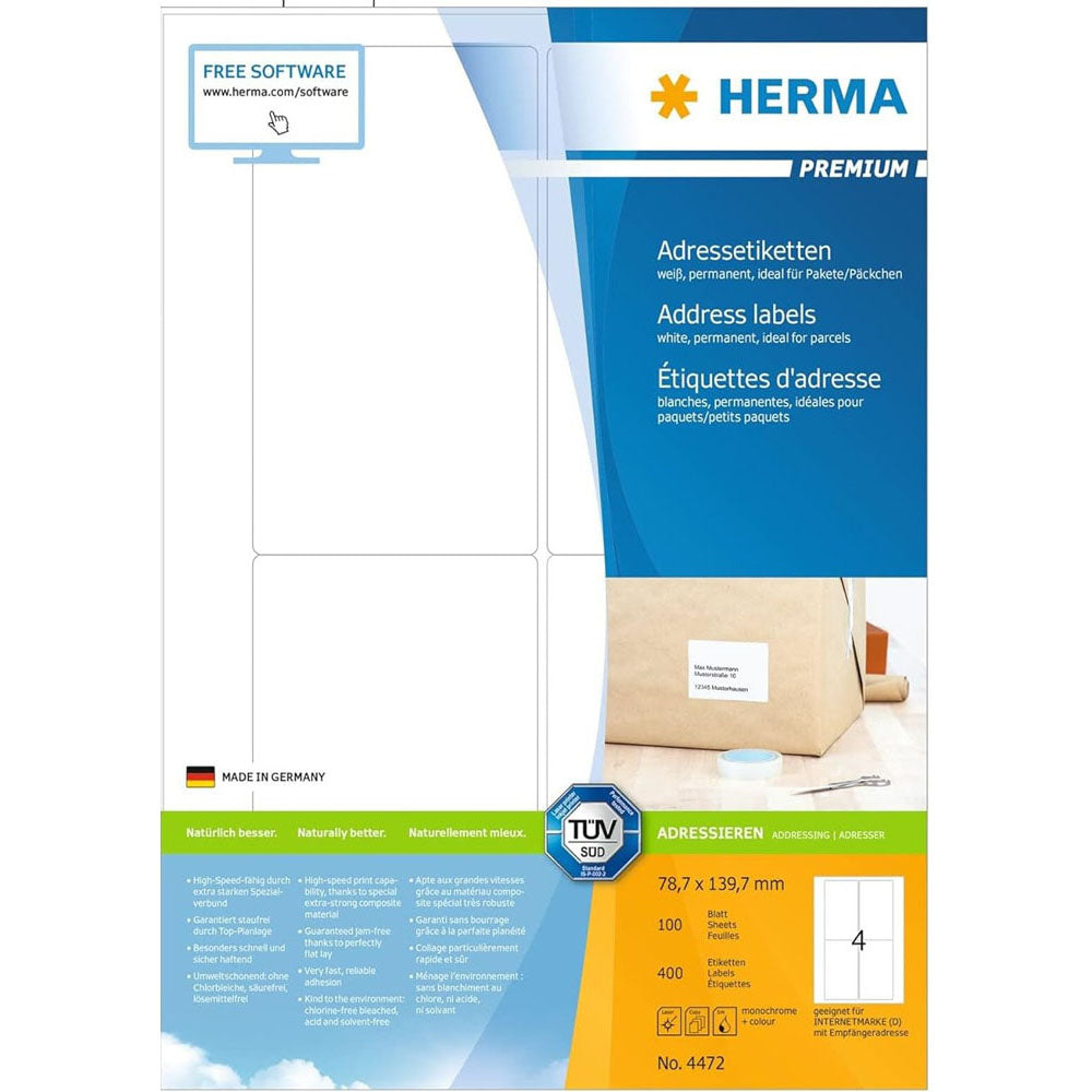 HERMA Premium Adressetiketter A4 100pc