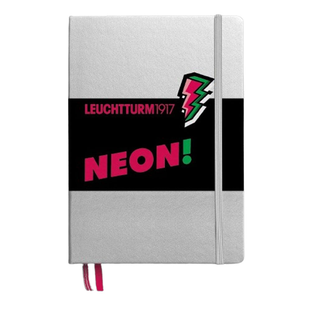 Leuchtturm HC Silver och Neon prickade A5 anteckningsbok