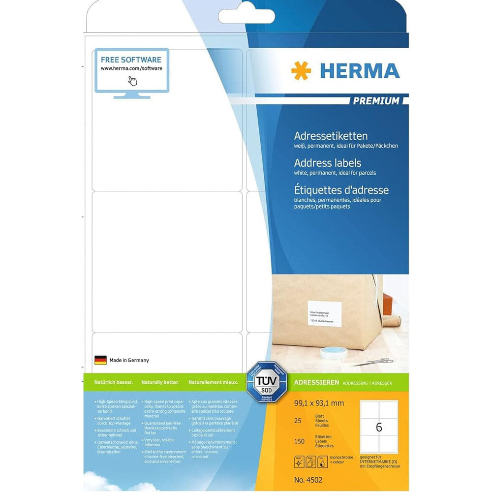 Herma Premium Labels A4 99.1mm 25pc