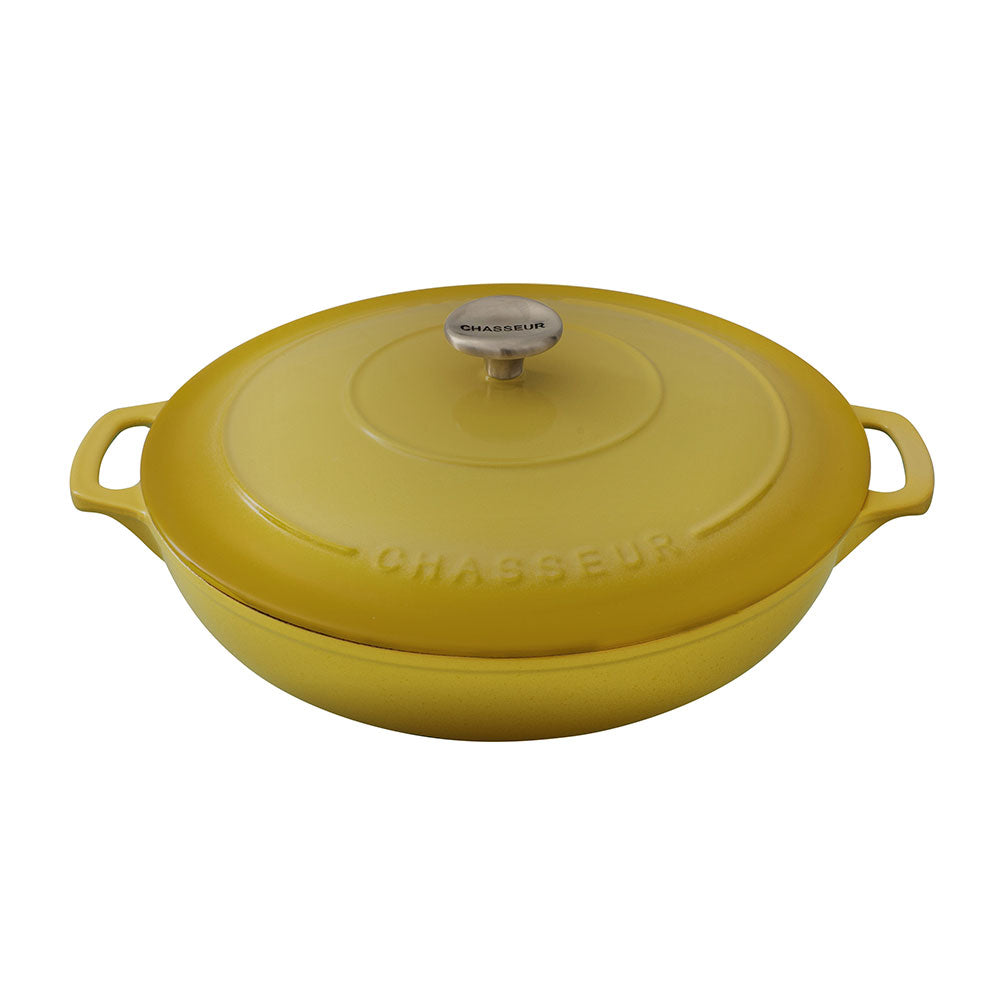 Chasseur Low Round Casserole 30cm/3L (Mustard)