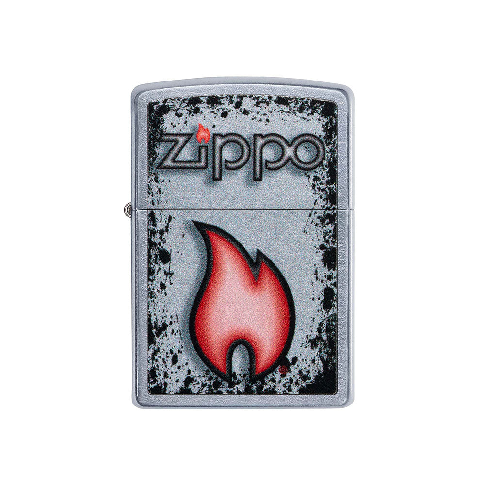 Diseño de llama zippo encendedor a prueba de viento