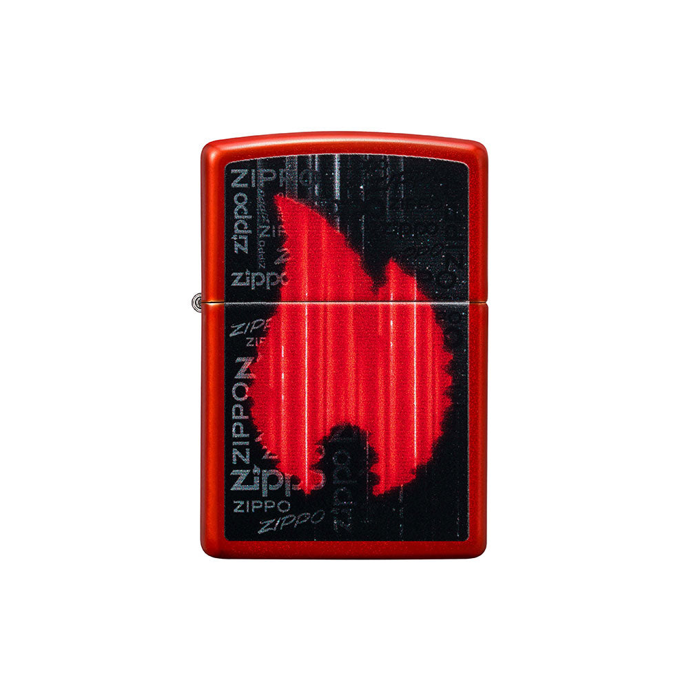 Diseño de llama zippo encendedor a prueba de viento