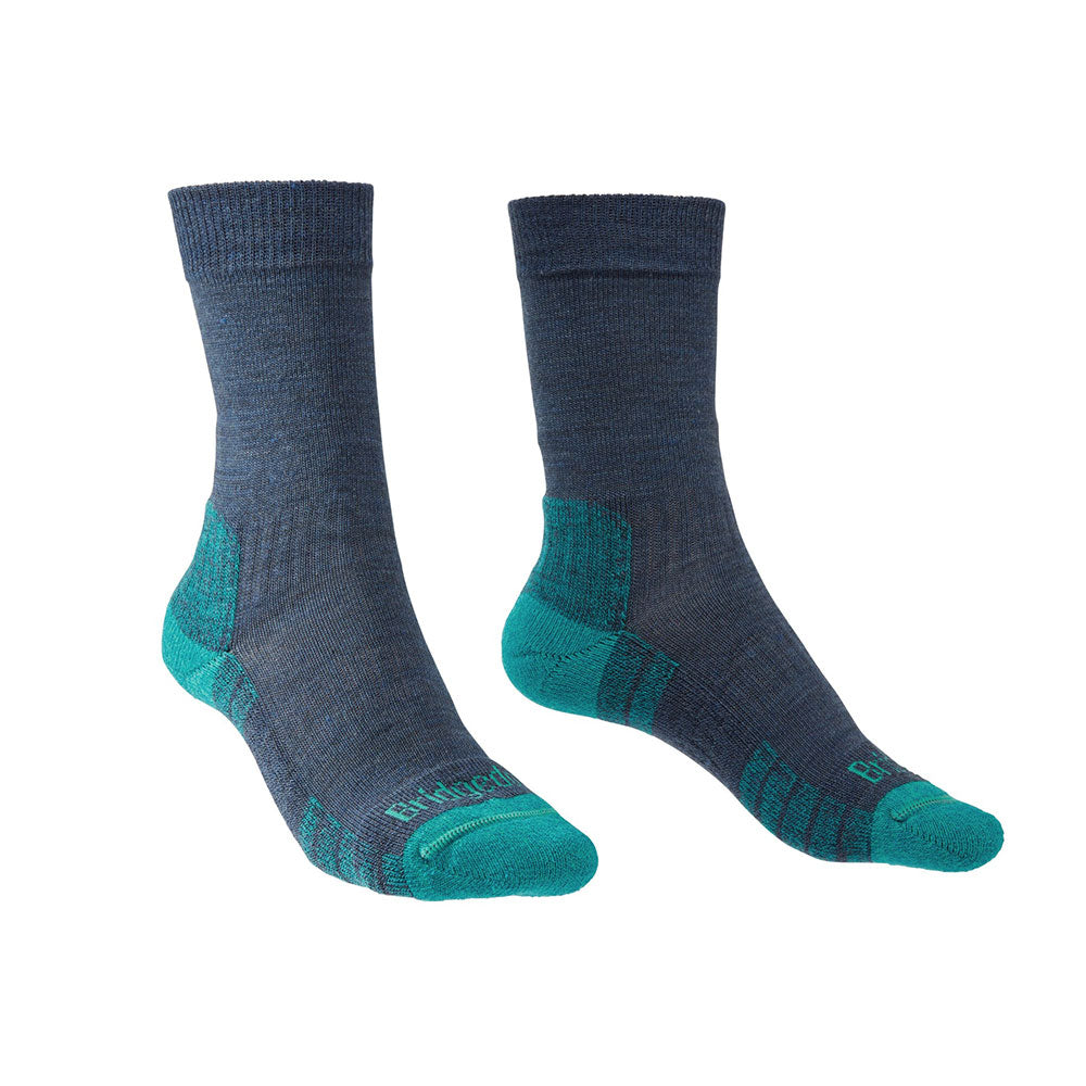 Sock de rendimiento de Merino Lightweight Merino de caminata femenina (denim)