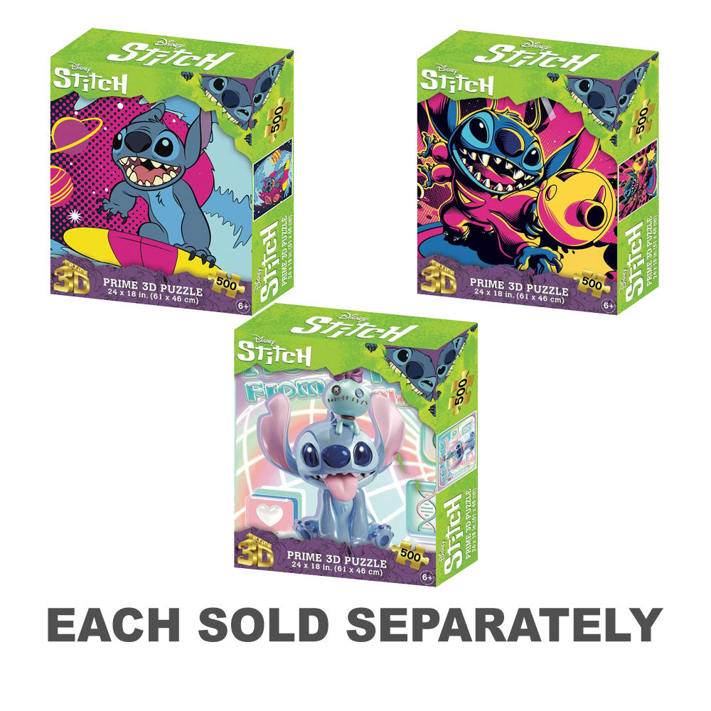 Prime 3D Disney Stitch 500-Piece 3D Puzzle