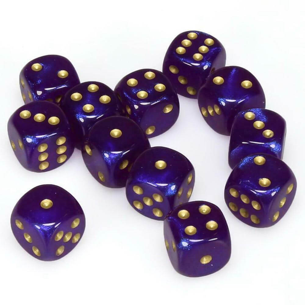 D6 Dice Borealis 16mm (12 terninger)