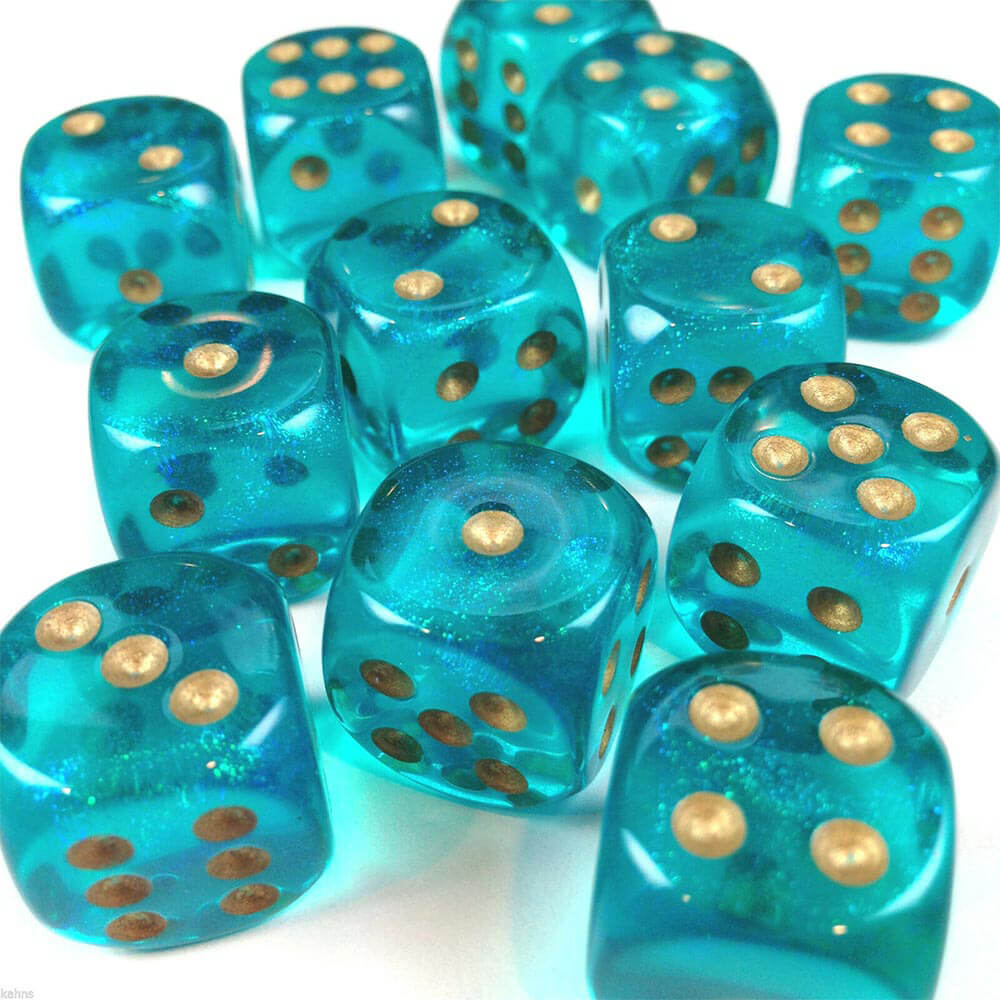 D6 Dice Borealis 16 mm (12 dados)