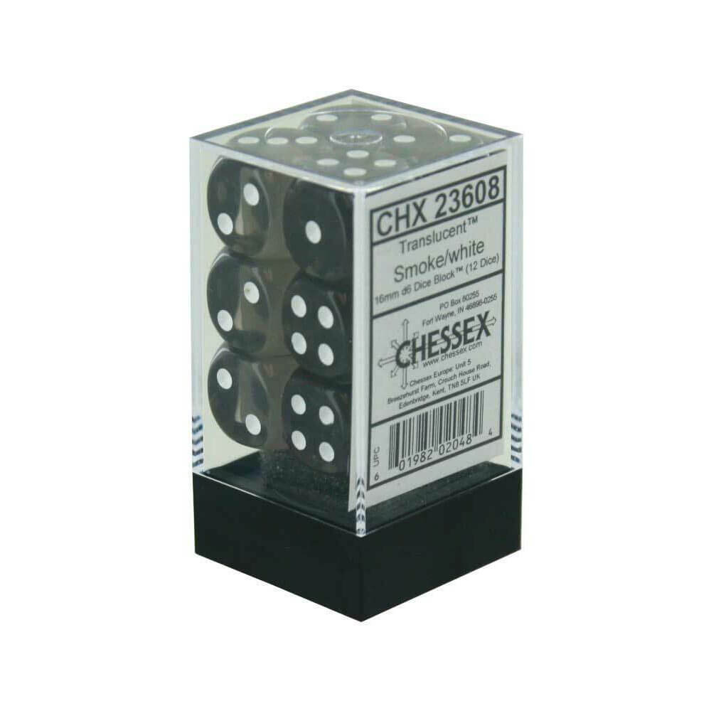 D6 DICE Translucente 16 mm (12 dados)