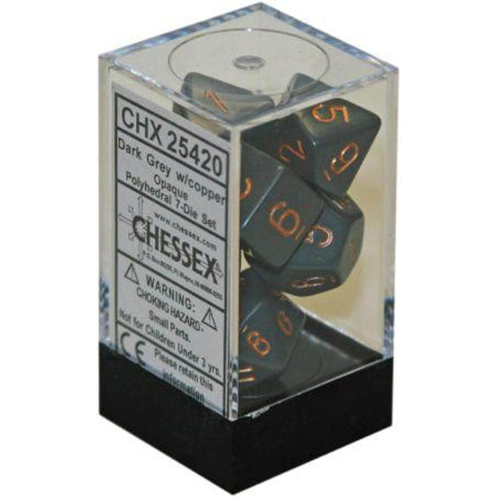 D7 Die Set Dice Opaque Polyh (7 Dice)