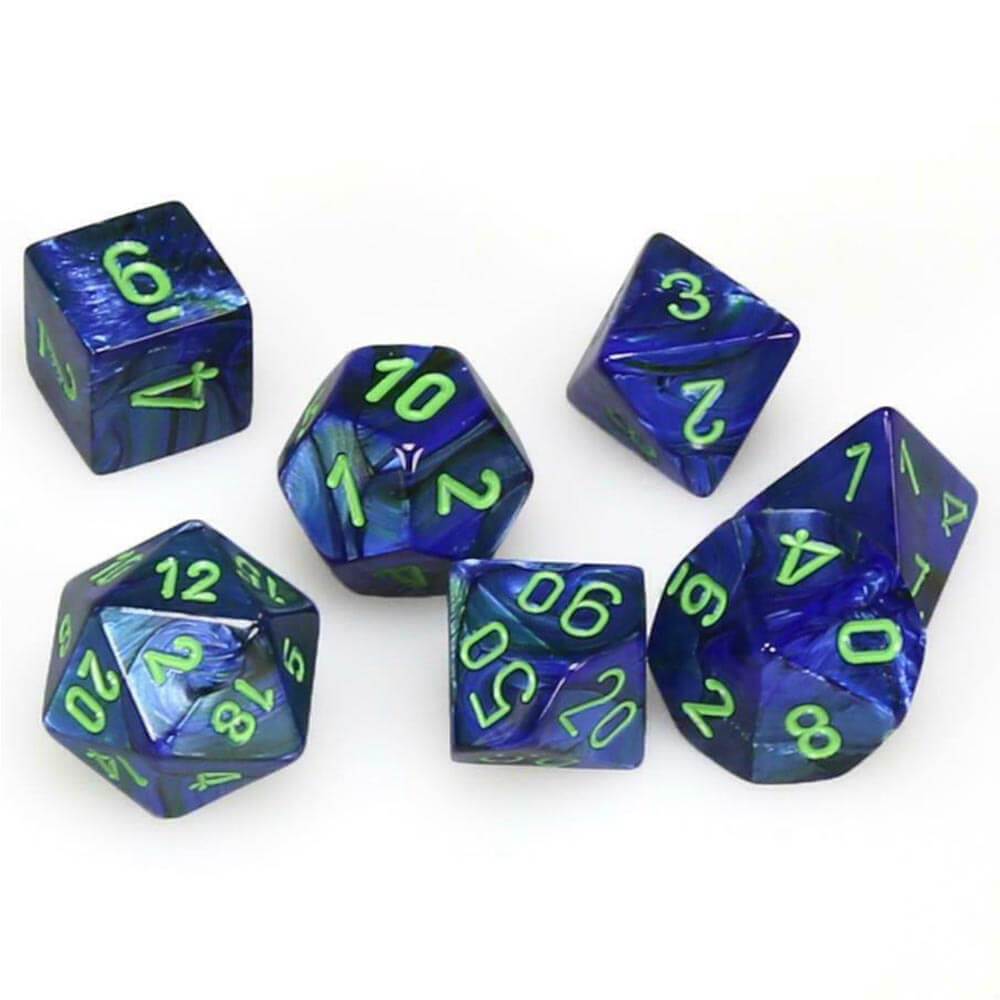 D7 Die Set Dice Lustrous Poly (7 terninger)