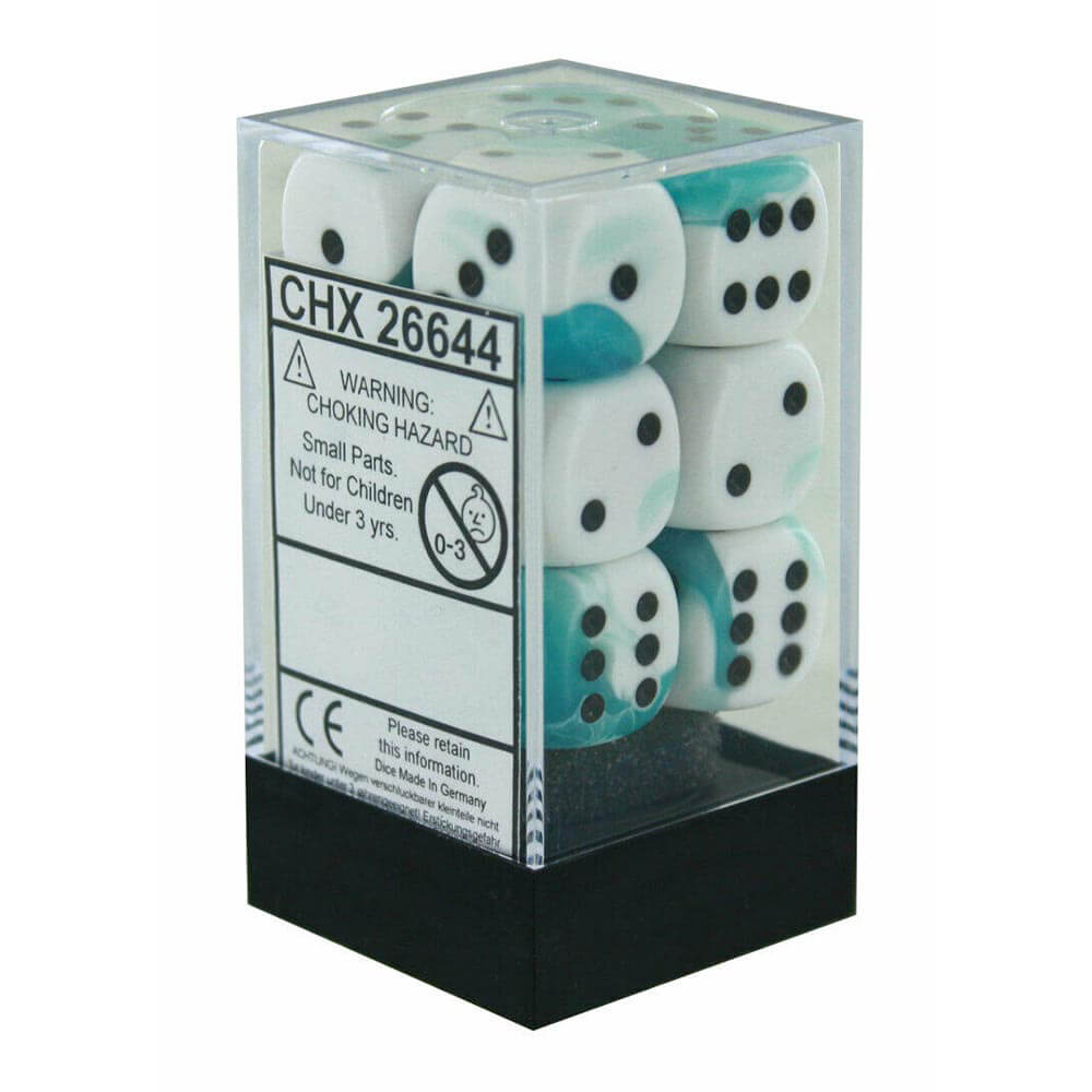 D6 DICE GEMINI 16mm (12 terninger)