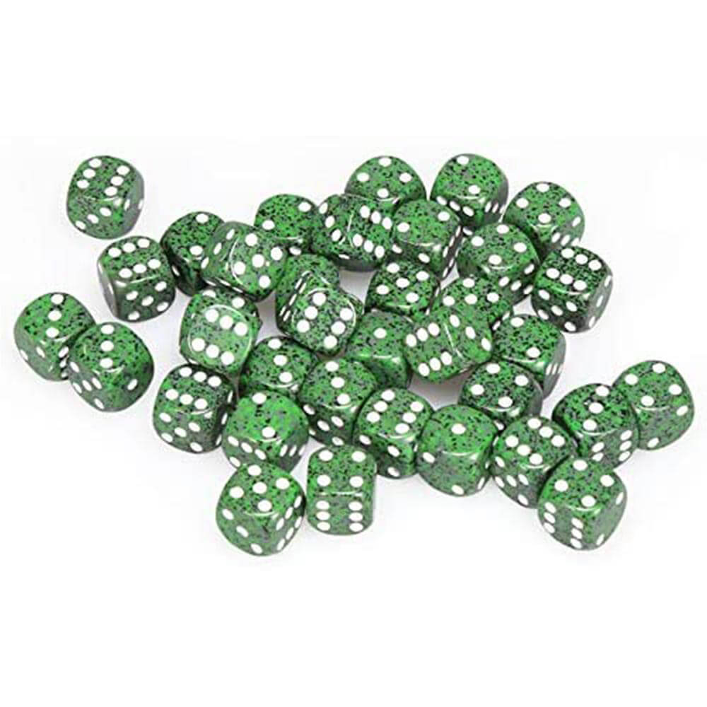 D6 DICE SPECKLADED 12mm (36 dados)