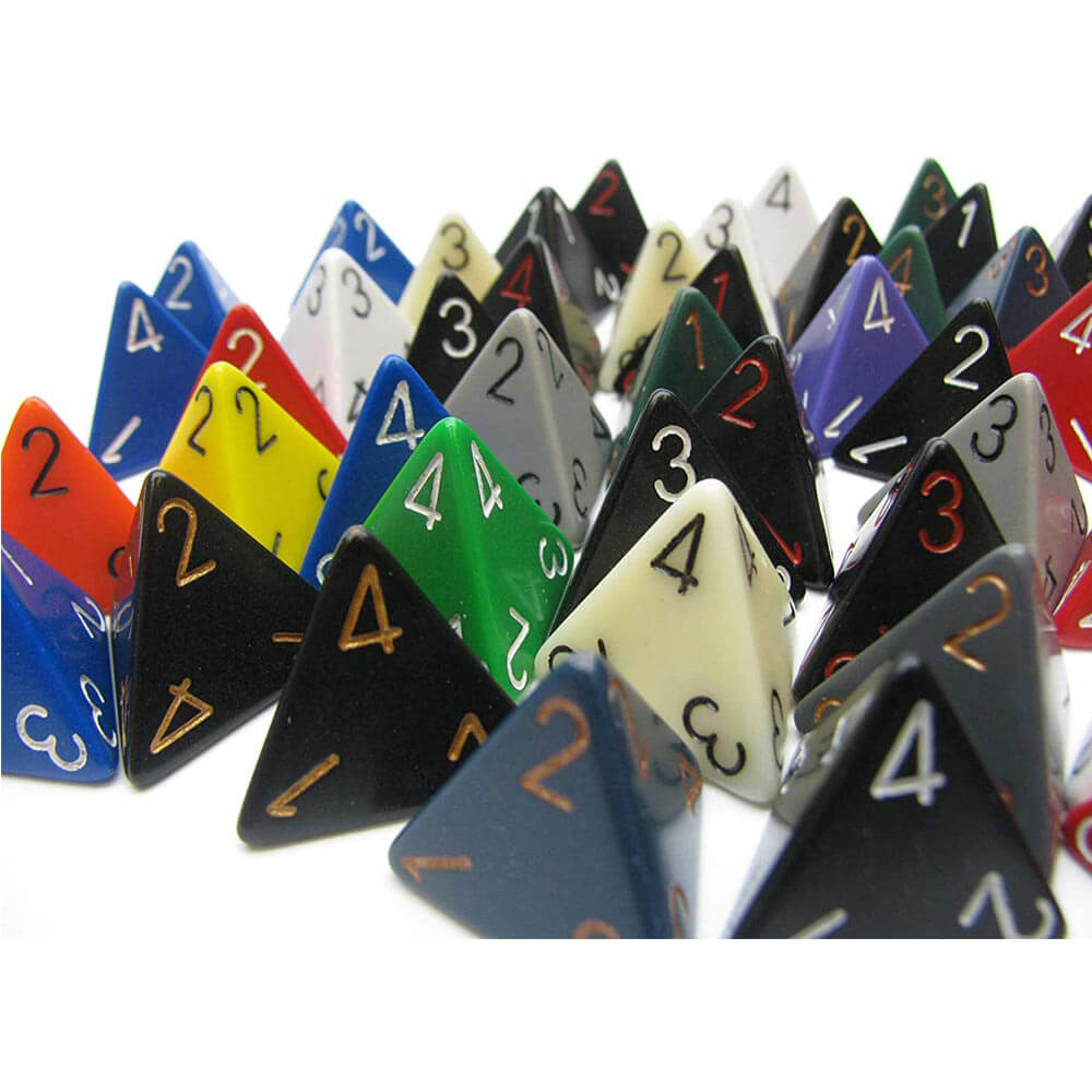 D4 DICE Assorteret Loose Polyhedral (50 terninger)