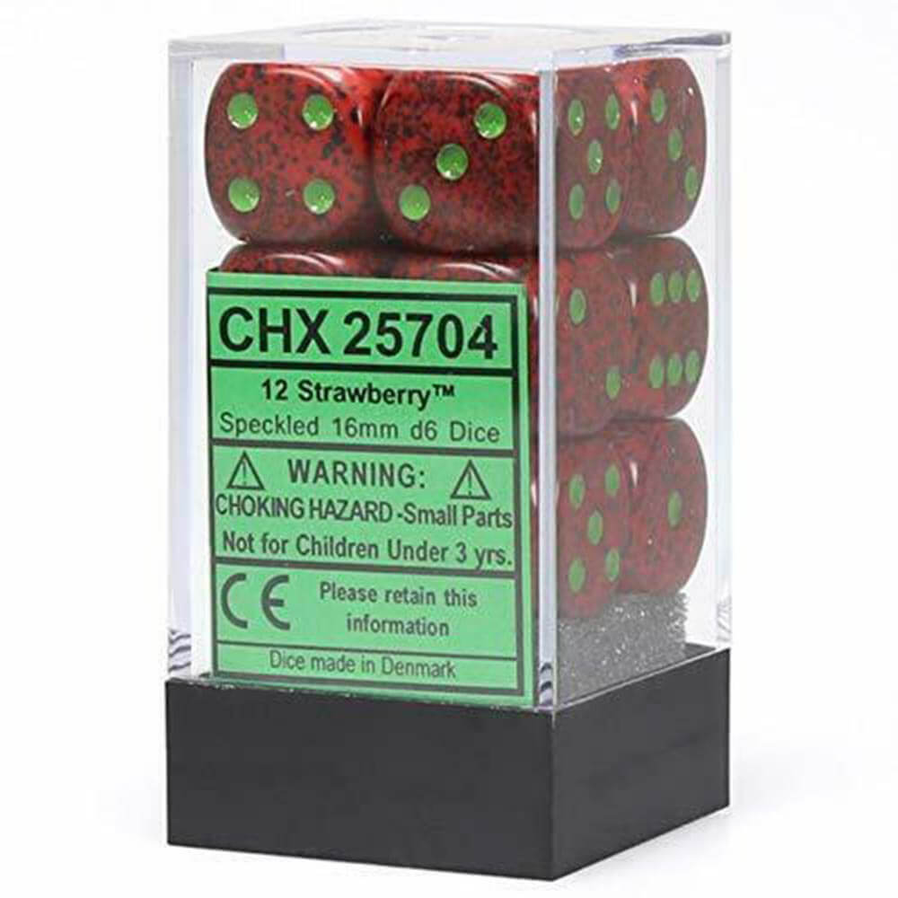 D6 DICE Speckled 16mm (12 DICE)