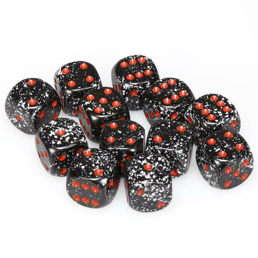 D6 DICE Speckled 16mm (12 DICE)