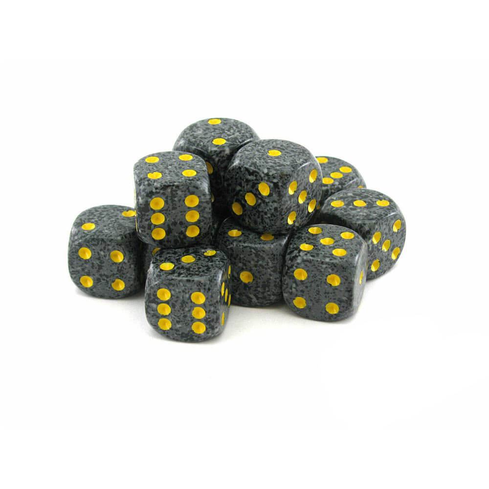 D6 Dice moucheté 16 mm (12 dés)