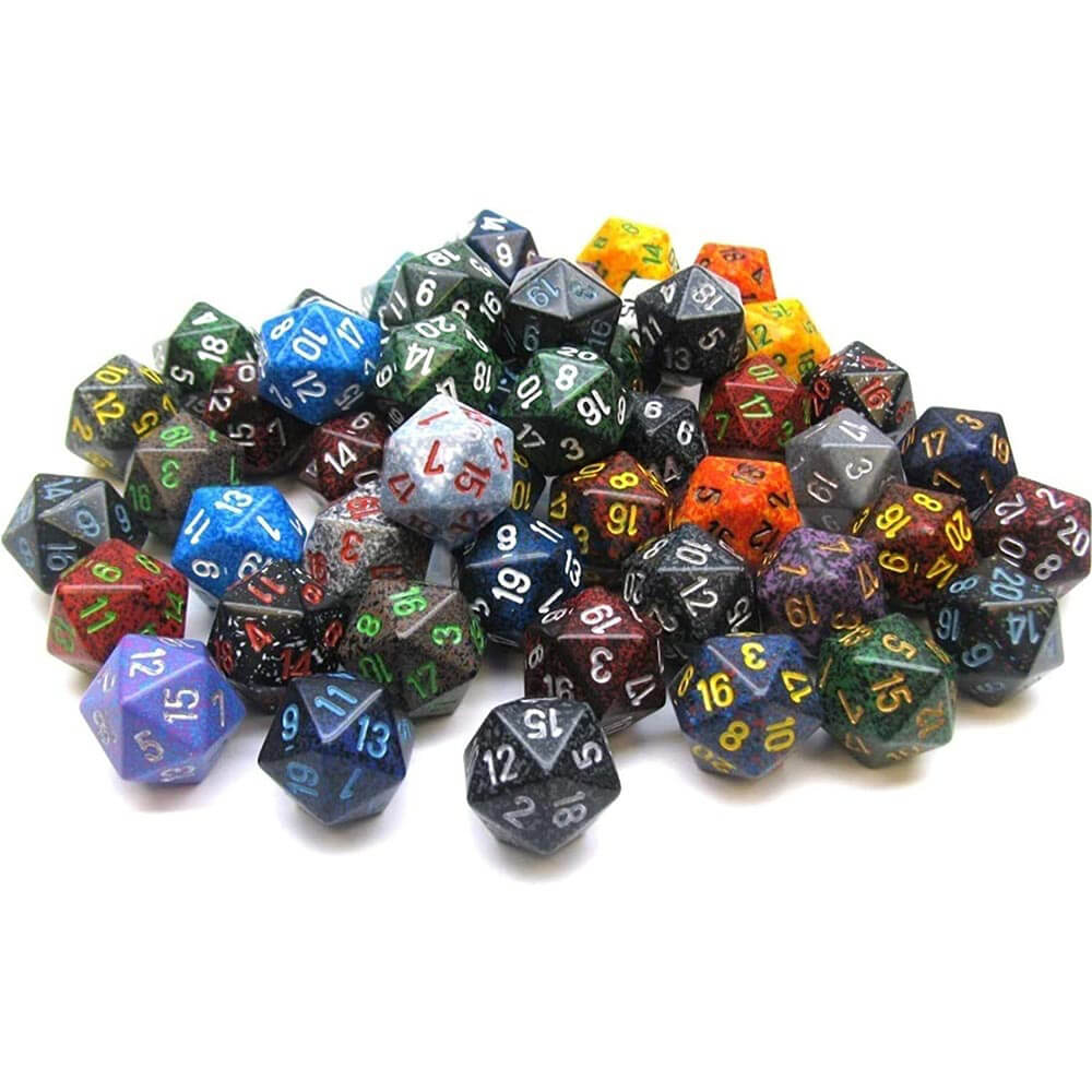 DICE D20 variado poliedral solto (50 dados)