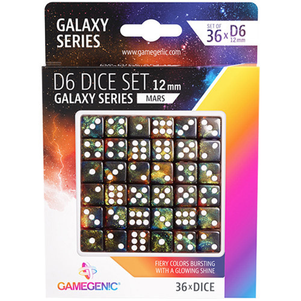 GameGenic Galaxy Series D6 DICE Conjunto de 12 mm (36pcs)