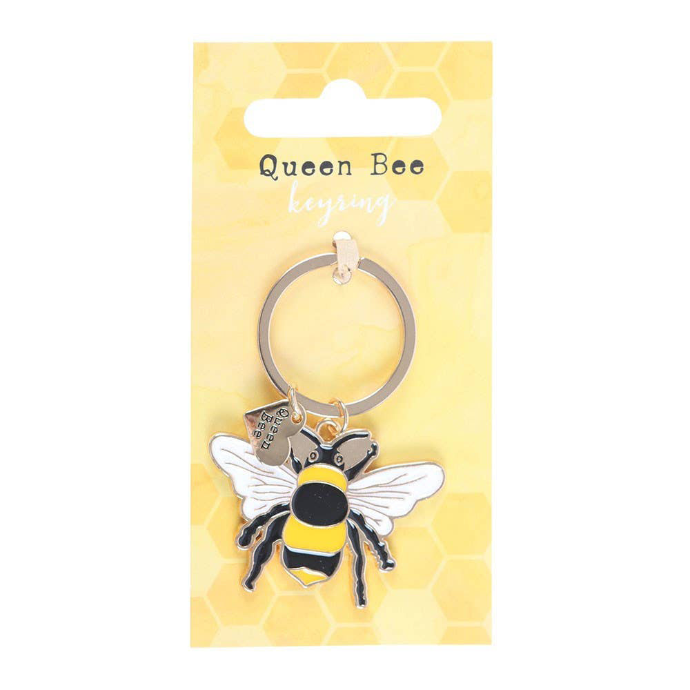 Queen Bee Enamel Keyring