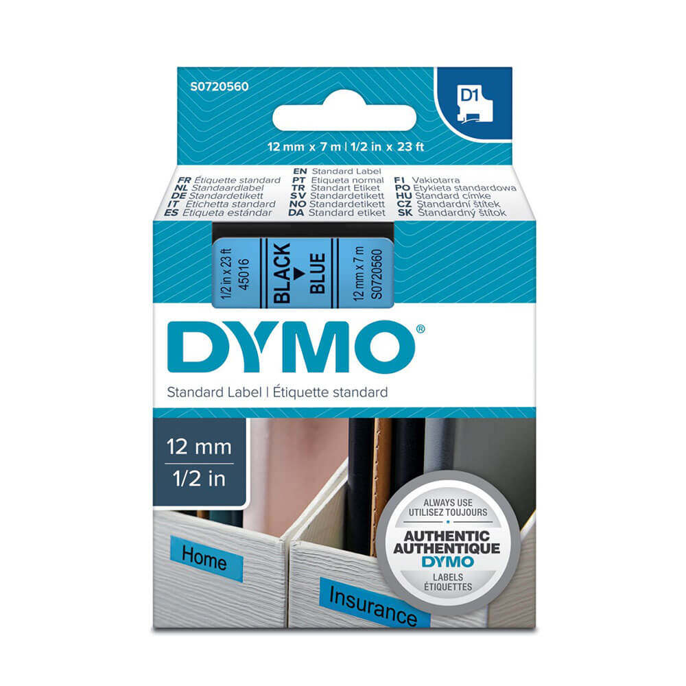 Rótulo de fita DYMO D1 12mmx7m