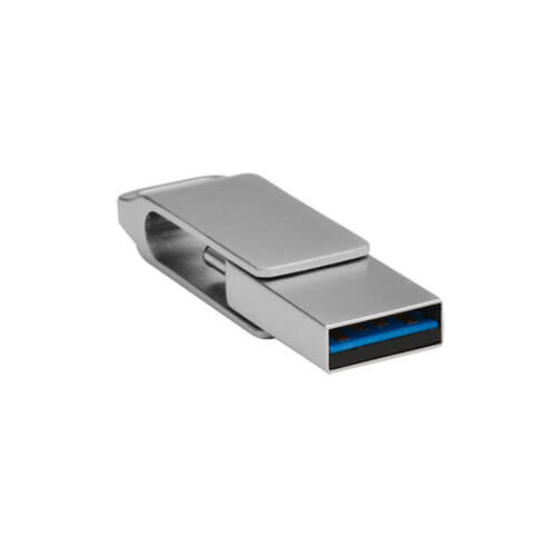 Shintaro USB-C and USB-A Pocket Disk Drive (Silver)