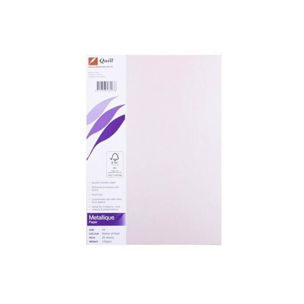 Quill A4 Metallique Paper (25pk)