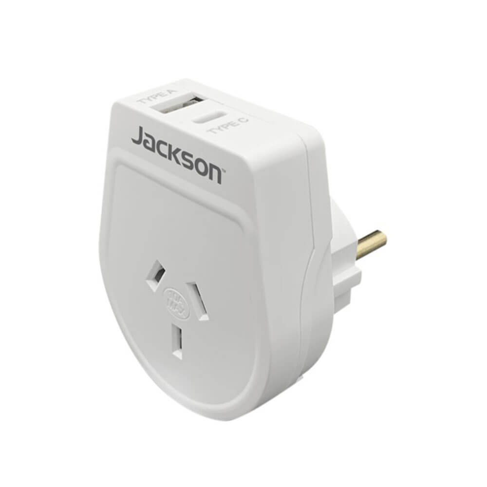 Adaptador de viagem USB-A & C da Jackson Industries