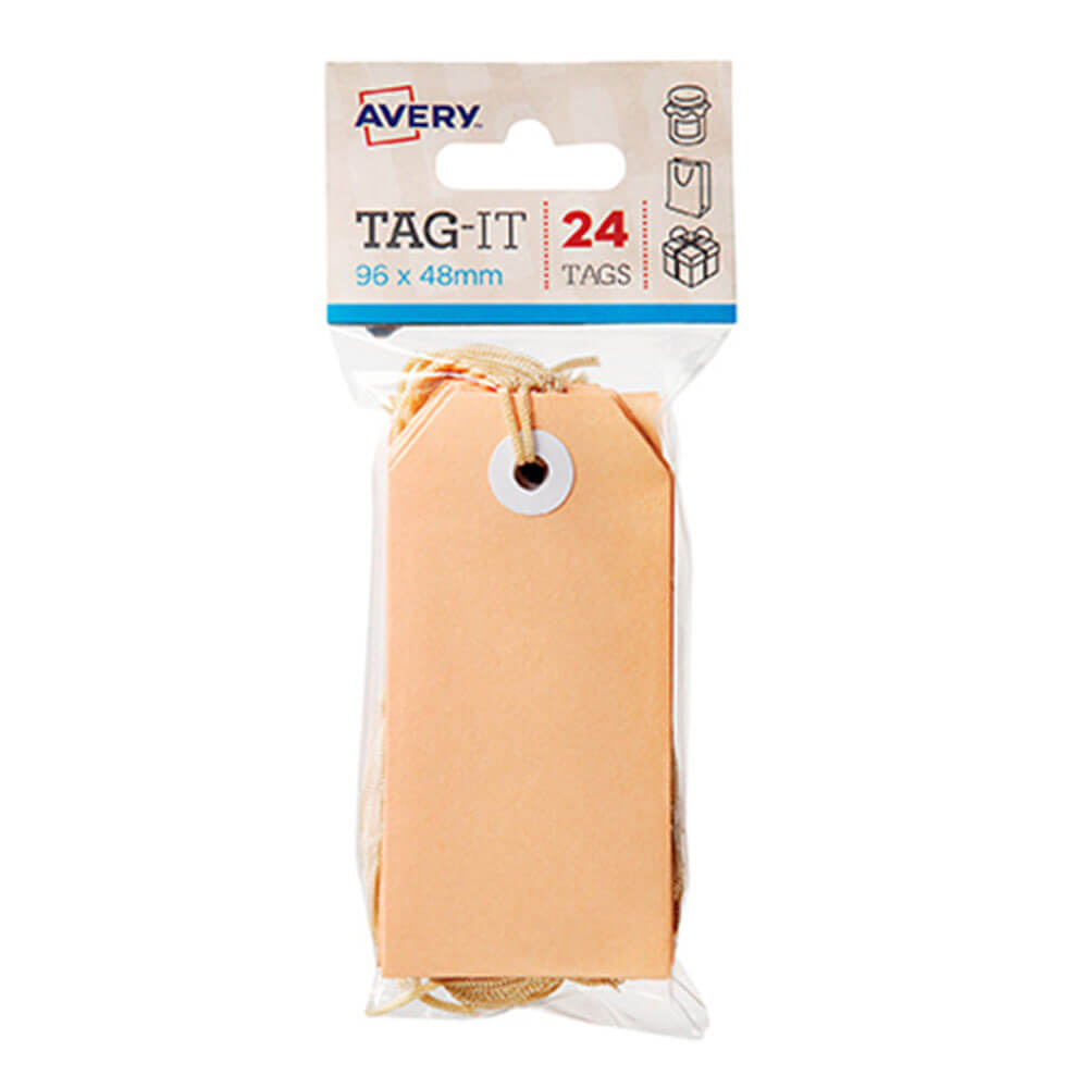 Tags Avery avec chaîne 24pk (96x48 mm)