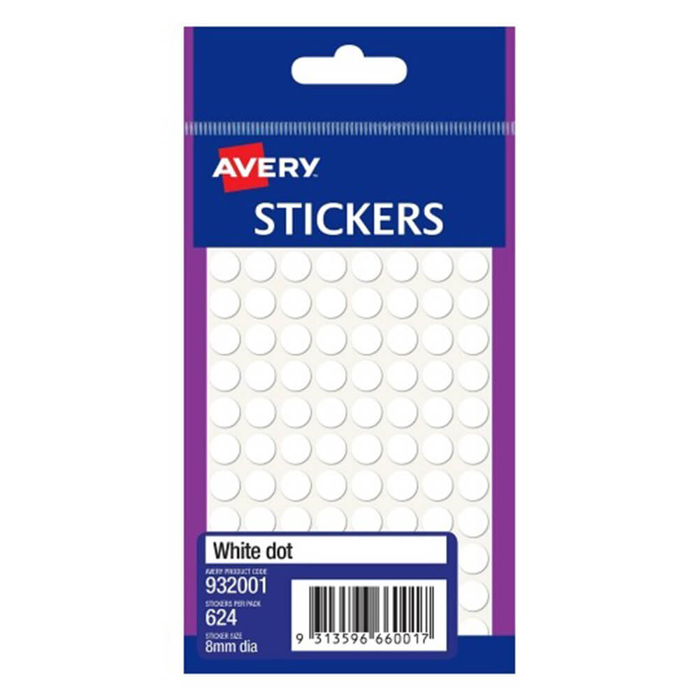 Étiquette Avery F / P Dot 8 mm (pack de 10)