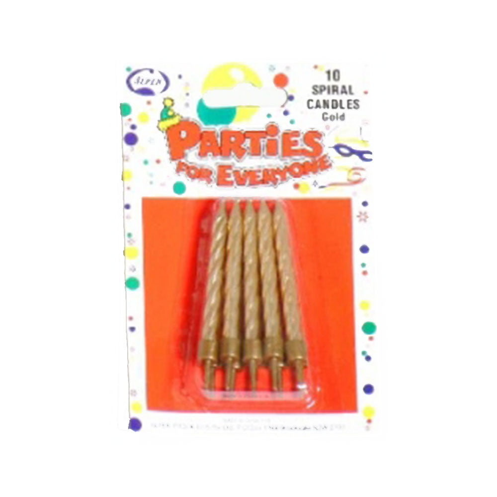 Velas de aniversário em espiral alpen 10pcs