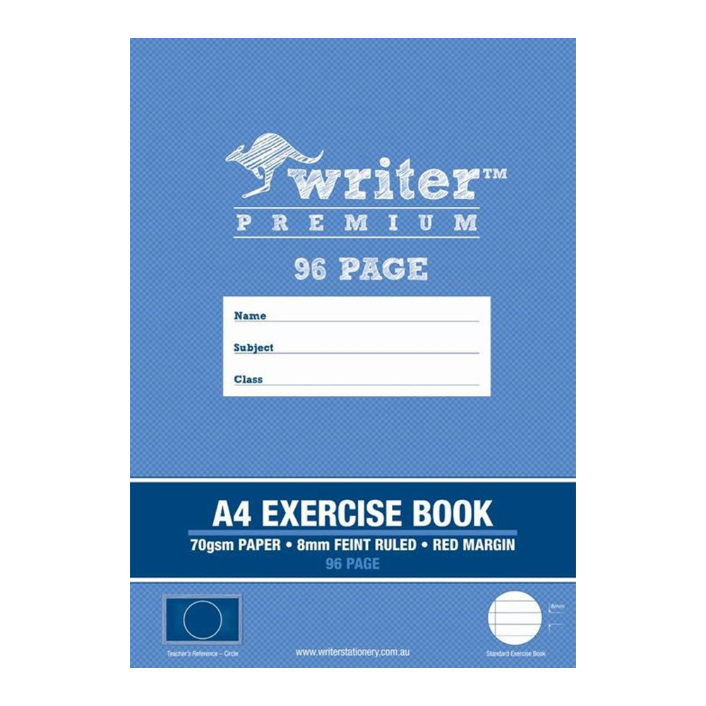 Writer Premium A4 Ruled Exercise Book 8mm