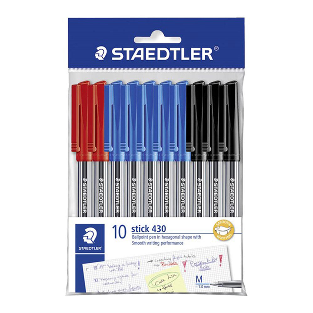 Staedtler Ballpoint Medium Penn Stick i Polybag